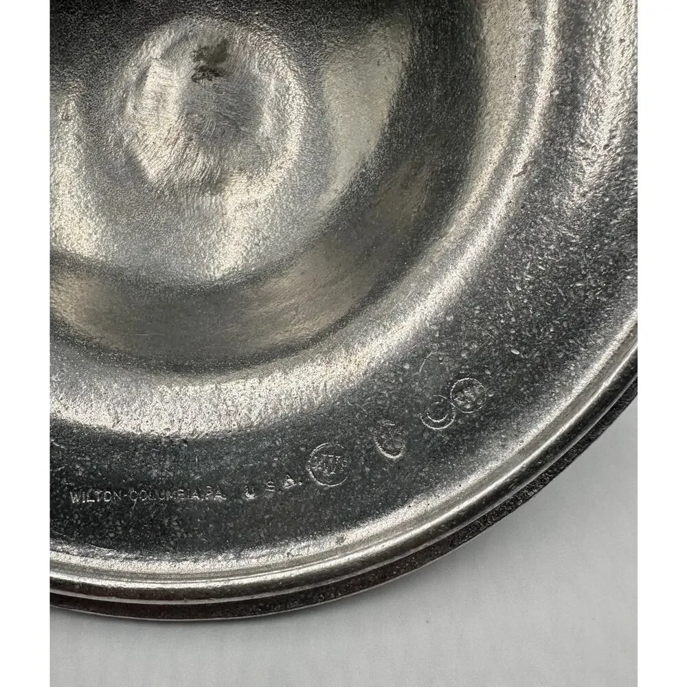 Wilton Armetale Plough Tavern Hollowware Satin Pewter Soup Tureen Lid & Ladle
